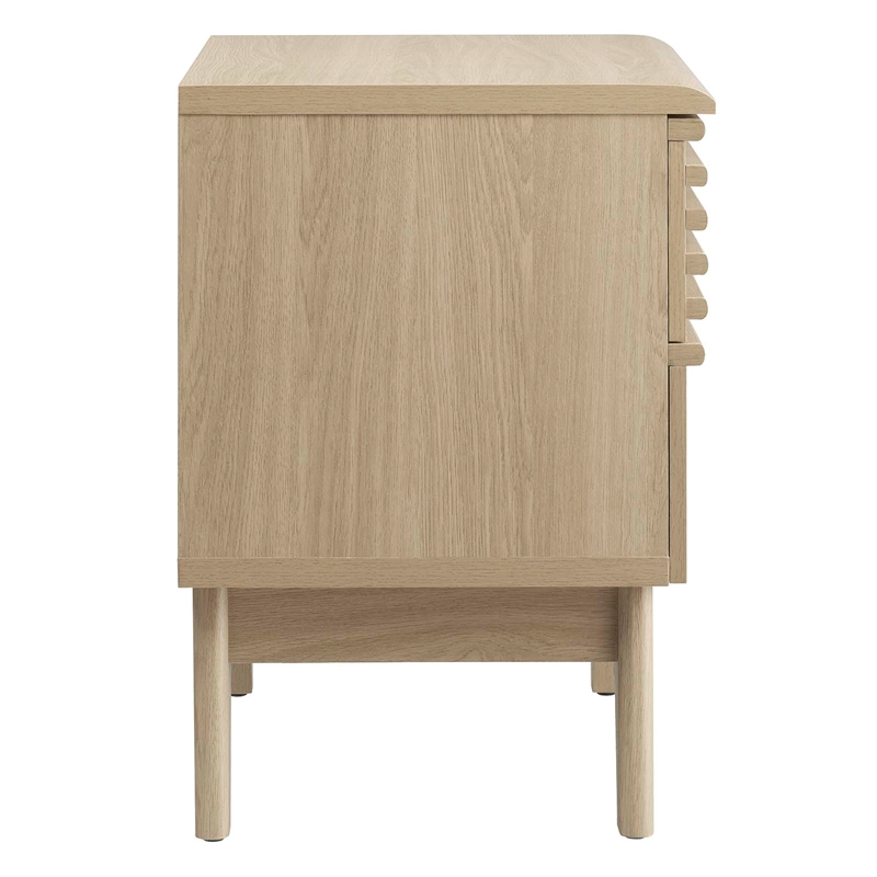 Modway Render Modern Particleboard Wood Nightstand in Oak Finish