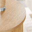 Modway Silas Round Modern Wood Side Table with X-Shaped Base in Natural