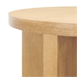 Modway Silas Round Modern Wood Side Table with X-Shaped Base in Natural