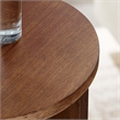 Modway Silas Round Modern Wood Side Table with X-Shaped Base in Walnut