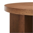 Modway Silas Round Modern Wood Side Table with X-Shaped Base in Walnut
