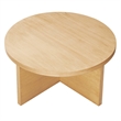 Modway Silas Round Modern  Wood Coffee Table with X-Shaped Base in Natural