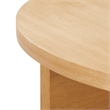 Modway Silas Round Modern  Wood Coffee Table with X-Shaped Base in Natural
