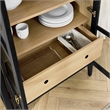 Modway Nolan Wood Tall Storage Display Cabinet in Black and Oak