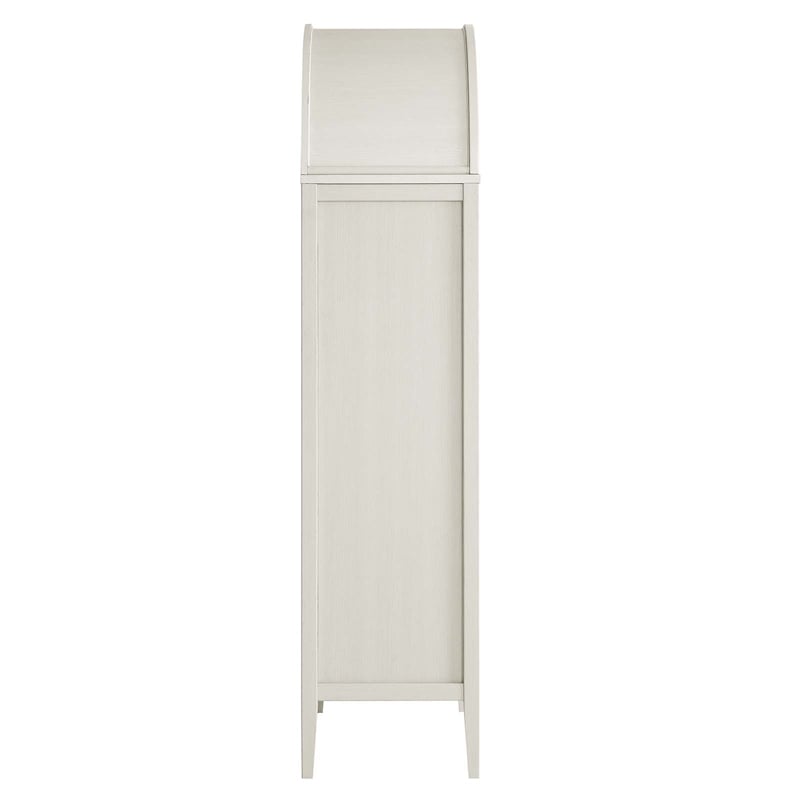 Modway Nolan Wood Tall Storage Display Cabinet in White and Oak
