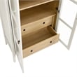 Modway Nolan Wood Tall Storage Display Cabinet in White and Oak