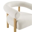 Modway Sable Upholstered Modern Fabric Armchair in Ivory and Natural