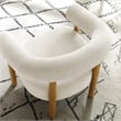 Modway Sable Upholstered Modern Fabric Armchair in Ivory and Natural