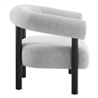 Modway Sable Upholstered Modern Fabric Armchair in Light Gray and Black