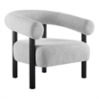 Modway Sable Upholstered Modern Fabric Armchair in Light Gray and Black