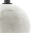 Modway Aliza Round Iron Metal & Marble Side Table in Black and White