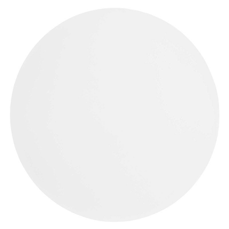 Modway Aliza Round Iron Metal and Marble Side Table in White