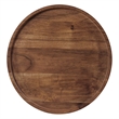 Modway Amina Round Acacia Wood Side Table in White and Light Oak