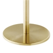 Modway Viva Round Metal & Marble Side Table in Brass and White