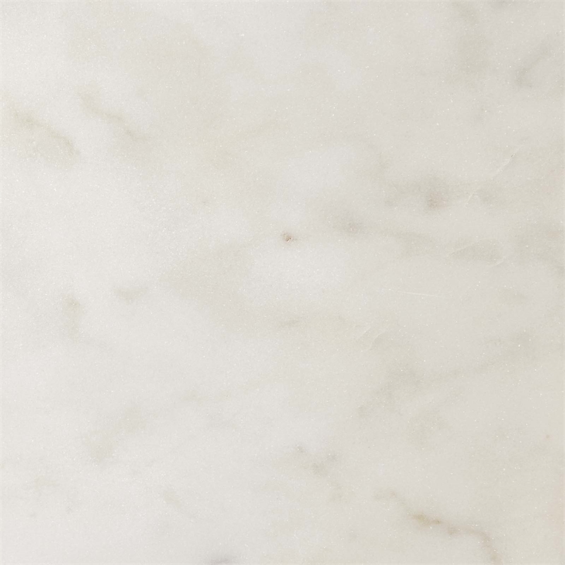 Modway Viva Round Metal & Marble Side Table in Brass and White