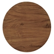 Modway Viva Round Metal & Acacia Wood Side Table in Black and Light Oak