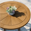 Modway Meadow Outdoor Teak Wood Dining Table in Natural Taupe/Oatmeal