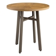 Modway Meadow Outdoor Teak Wood Dining Table in Natural Taupe/Oatmeal