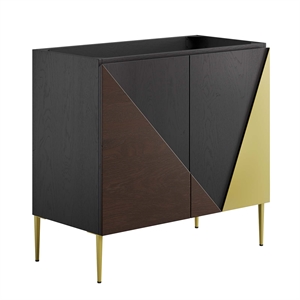 Alchemist 36&quot Bathroom Vanity Cabinet (Sink Basin Not Included) in Black Gold