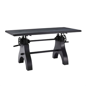 Modway 60&quot Adjustable Height Wood Dining Table/Computer Desk in Black