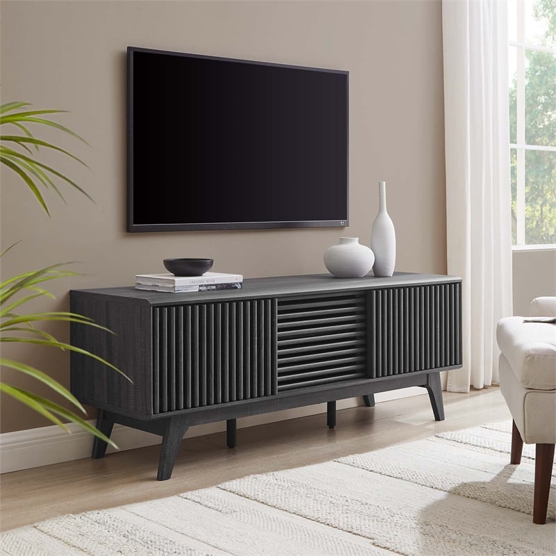 Modway Iterate Modern Wood TV Stand for TVs up to 65