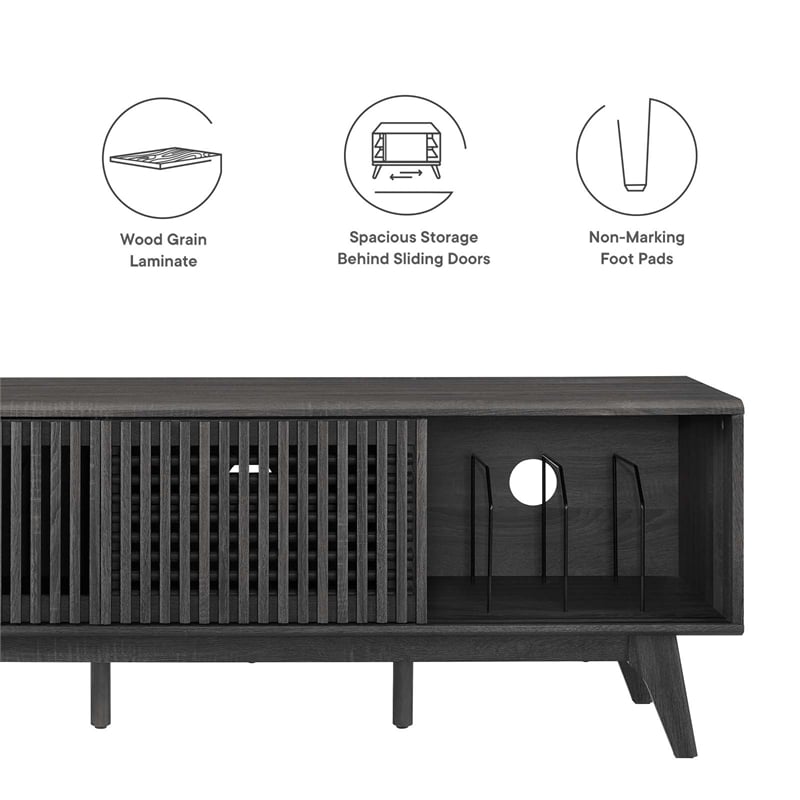 Modway Iterate Modern Wood TV Stand for TVs up to 65