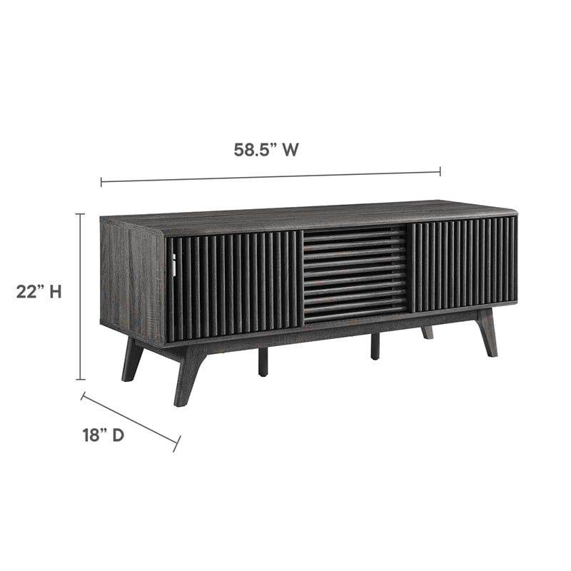 Modway Iterate Modern Wood TV Stand for TVs up to 65
