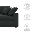Modway Commix Upholstered Modern Fabric & Wood Loveseat in Black