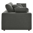 Modway Commix Upholstered Modern Fabric & Wood Loveseat in Gray