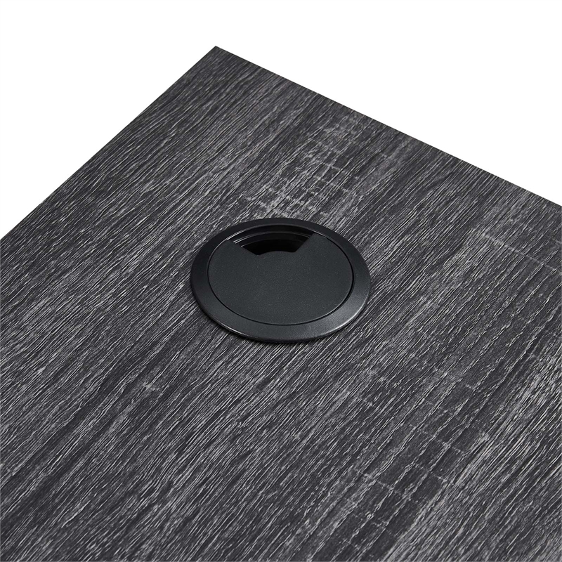 Modway Render Wall Mount Corner Modern Wood Office Desk in Charcoal