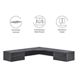 Modway Render Wall Mount Corner Modern Wood Office Desk in Charcoal