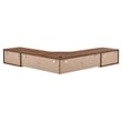 Modway Render Wall Mount Corner Modern Wood Office Desk in Walnut