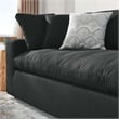 Modway Commix Upholstered Modern Fabric & Wood Sofa in Black