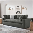 Modway Commix Upholstered Modern Fabric and Wood Sofa in Gray