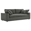 Modway Commix Upholstered Modern Fabric and Wood Sofa in Gray