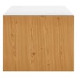 Modway Kinetic Wall-Mount Wood Office Storage Cabinet in White/Natural
