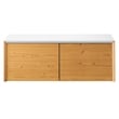 Modway Kinetic Wall-Mount Wood Office Storage Cabinet in White/Natural