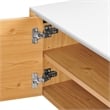 Modway Kinetic Wall-Mount Wood Office Storage Cabinet in White/Natural