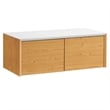 Modway Kinetic Wall-Mount Wood Office Storage Cabinet in White/Natural