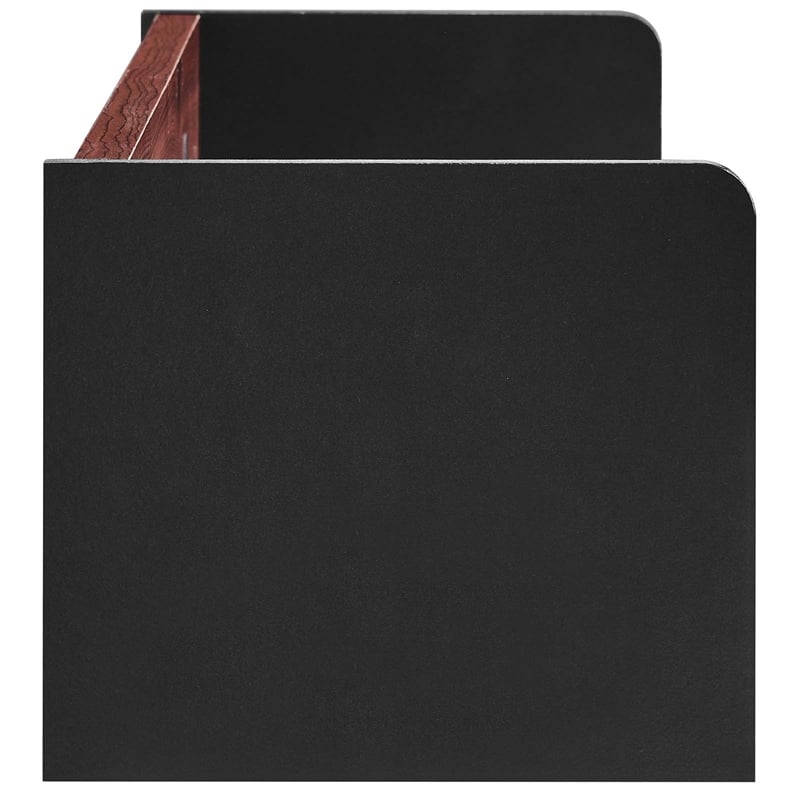 Modway Kinetic Wall-Mount Modern Wood Shelf in Black and Cherry