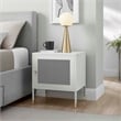 Modway Covelo Metal Nightstand with Adjustable Foot Pads in Light Gray