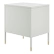 Modway Covelo Metal Nightstand with Adjustable Foot Pads in Light Gray