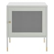 Modway Covelo Metal Nightstand with Adjustable Foot Pads in Light Gray