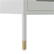 Modway Covelo Metal Nightstand with Adjustable Foot Pads in Light Gray