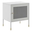 Modway Covelo Metal Nightstand with Adjustable Foot Pads in Light Gray