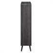 Modway Transmit 5-Shelf Wood Bookcase with Splayed Dowel Legs in Charcoal