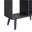 Modway Transmit 5-Shelf Wood Bookcase with Splayed Dowel Legs in Charcoal