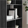 Modway Transmit 5-Shelf Wood Bookcase with Splayed Dowel Legs in Charcoal