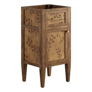 Modway Elysian 18&quot Modern Wood Bathroom Vanity Cabinet in Brown