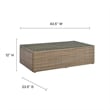 Modway Convene Outdoor Glass & Synthetic Rattan Coffee Table in Brown
